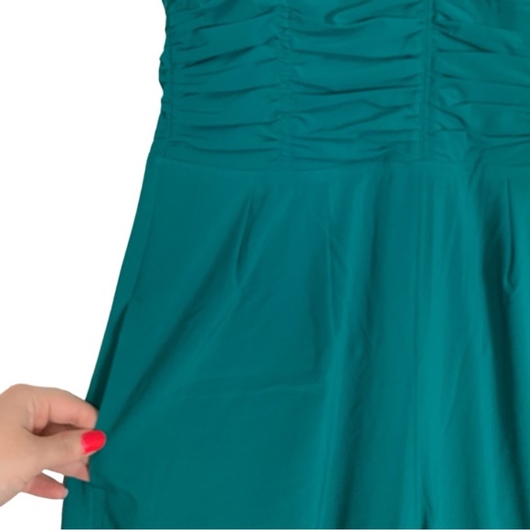 Athleta Keys Enlighten Up Jumpsuit 4 Emerald Green #602207 Athleisure Comfort - Picture 10 of 11